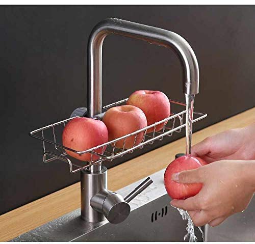 Stainless Steel Sink Kitchen Soap Sponge Holder