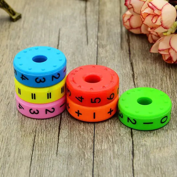 Magnetic Arithmetic Math Learning Toy (Pack of 1 With 6 Blocks)