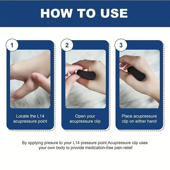Sugar Control LI4 Acupressure Point Clip (Pack of 2)