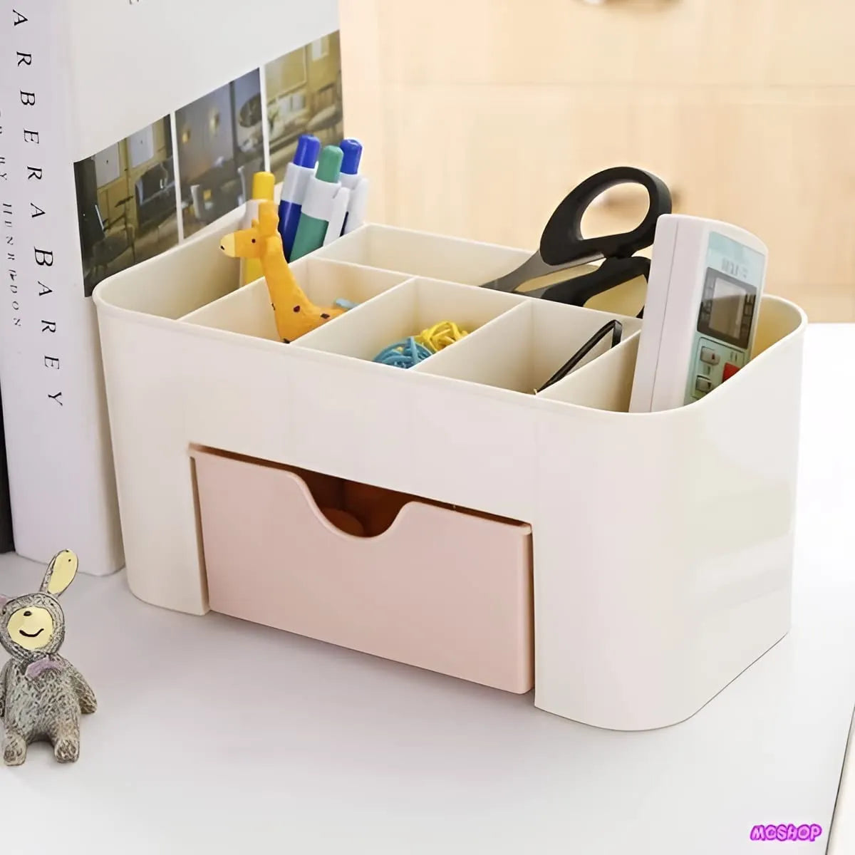 6 Slots And 1 Mini Drawer In This Beauty Organizer for Makeup Tools