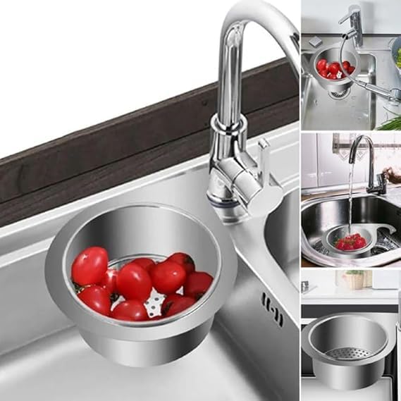 Stainless Steel Swan Drain Basket Sink Strainer