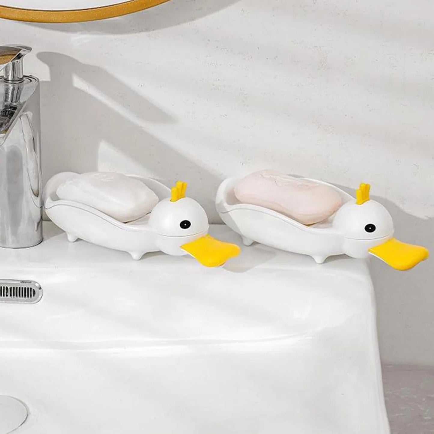 Soap Dish Self Draining Soap Holder Plastic (Pack Of 2)