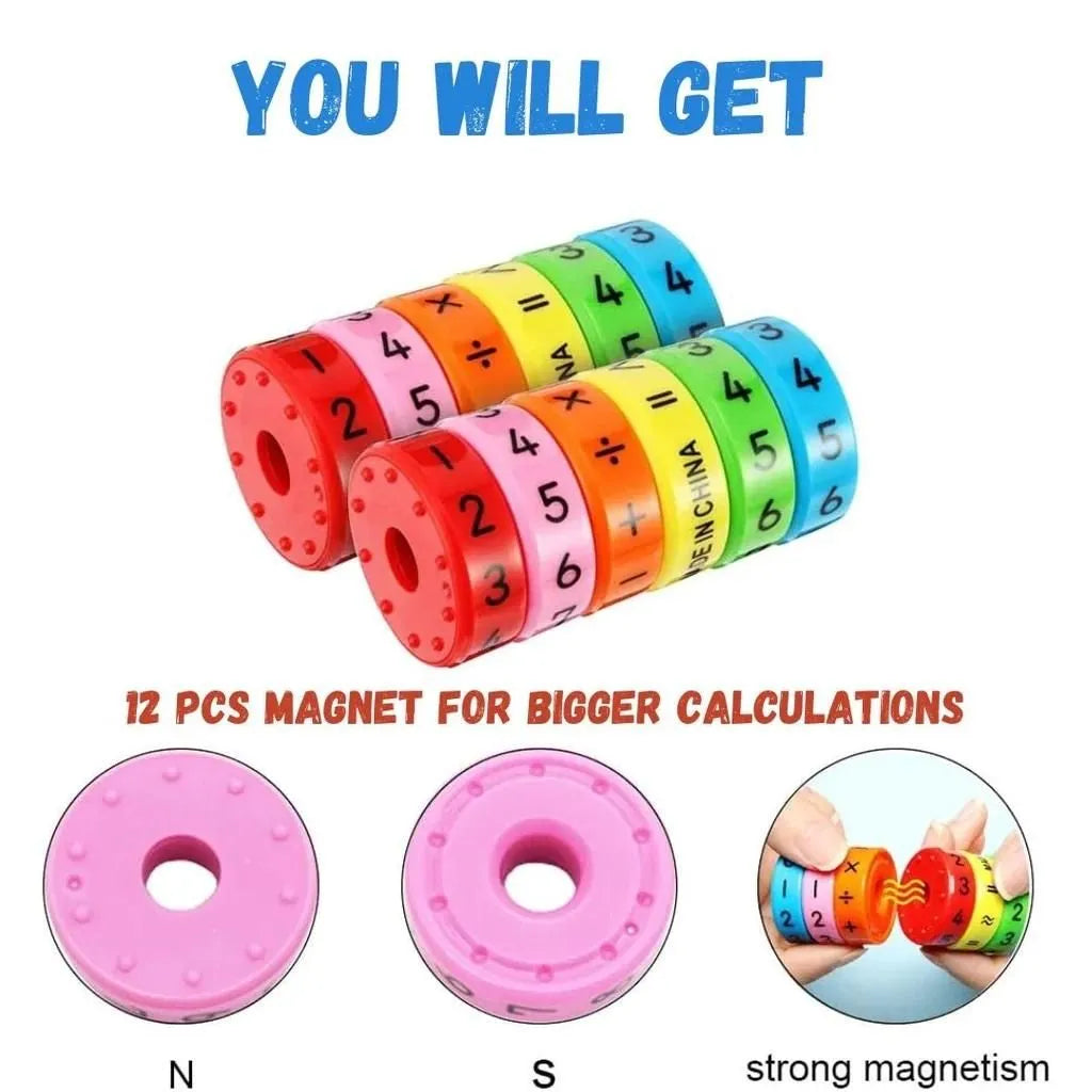 Magnetic Arithmetic Math Learning Toy (Pack of 1 With 6 Blocks)
