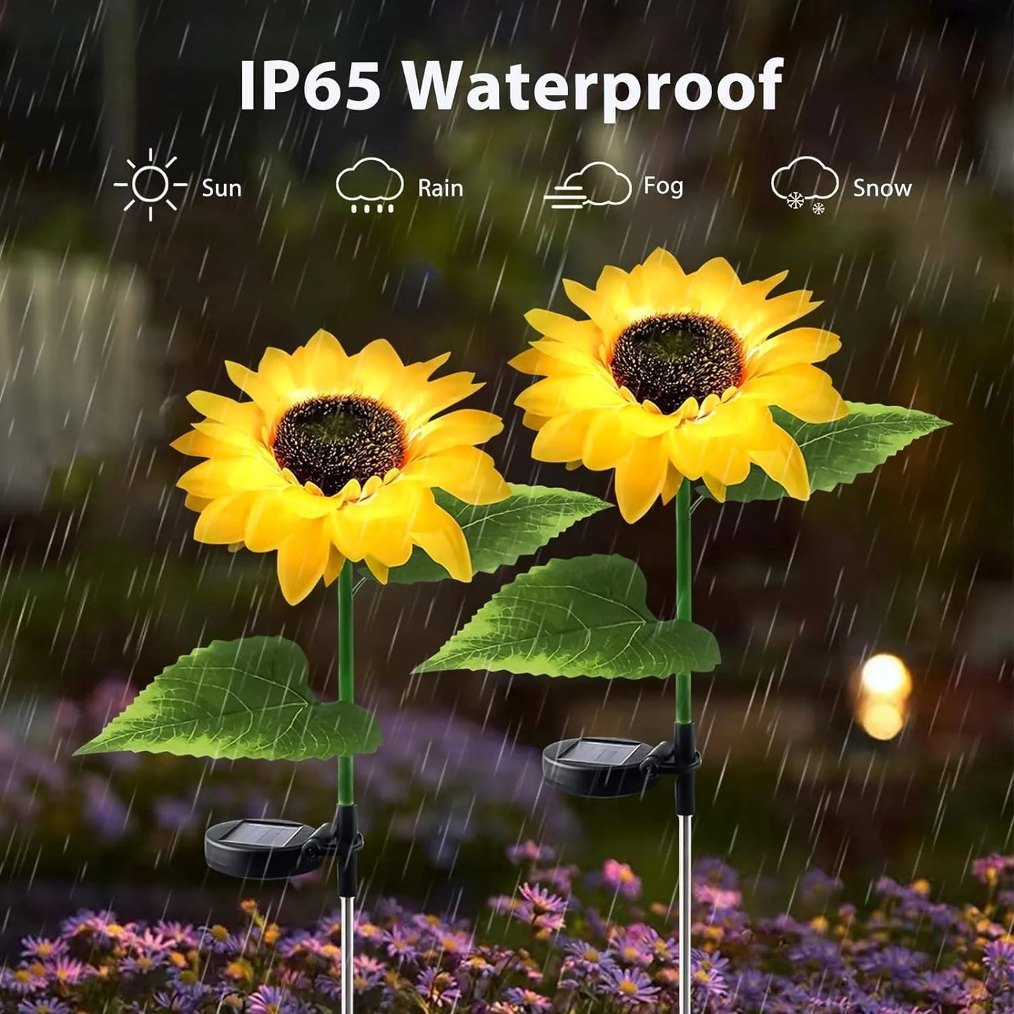 Sunflower Solar Powered Light (Pack of 2)