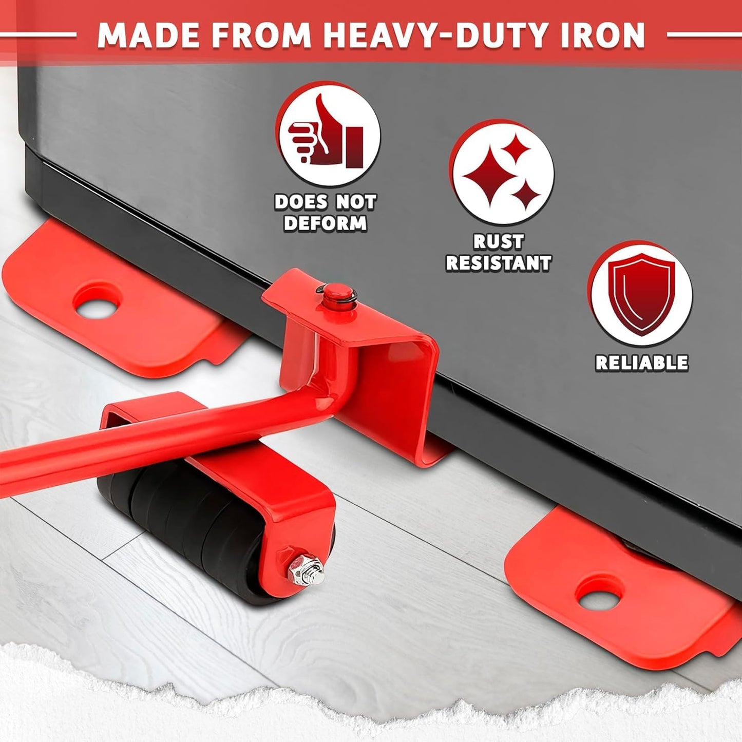 Furniture Lifter -Furniture Lifter Mover Tool Set Heavy Duty Furniture Shifting Lifting Moving Tool with Wheel Pads