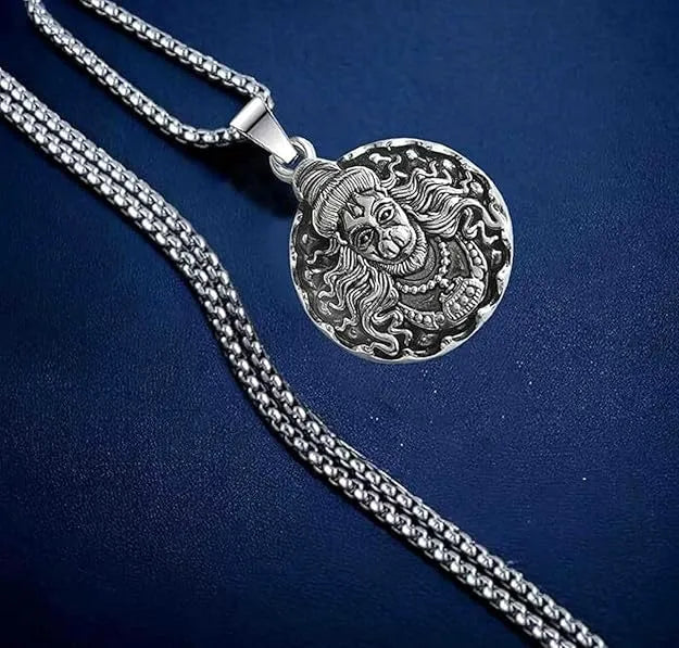 Lord Hanuman Pendant with Oxodaised Silver Chain