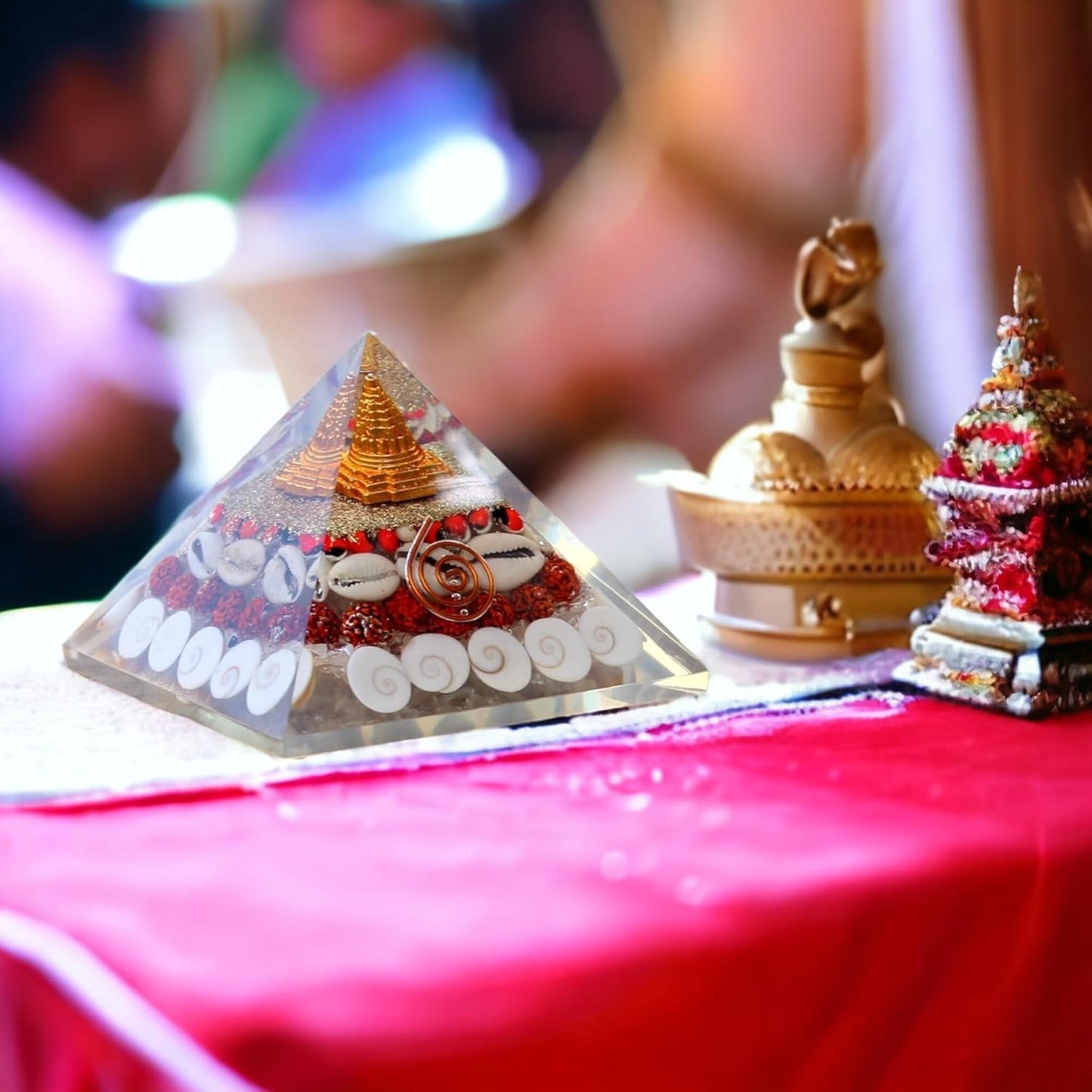 Crystal Wealth Gomati Chakra Shree Yantra Pyramid