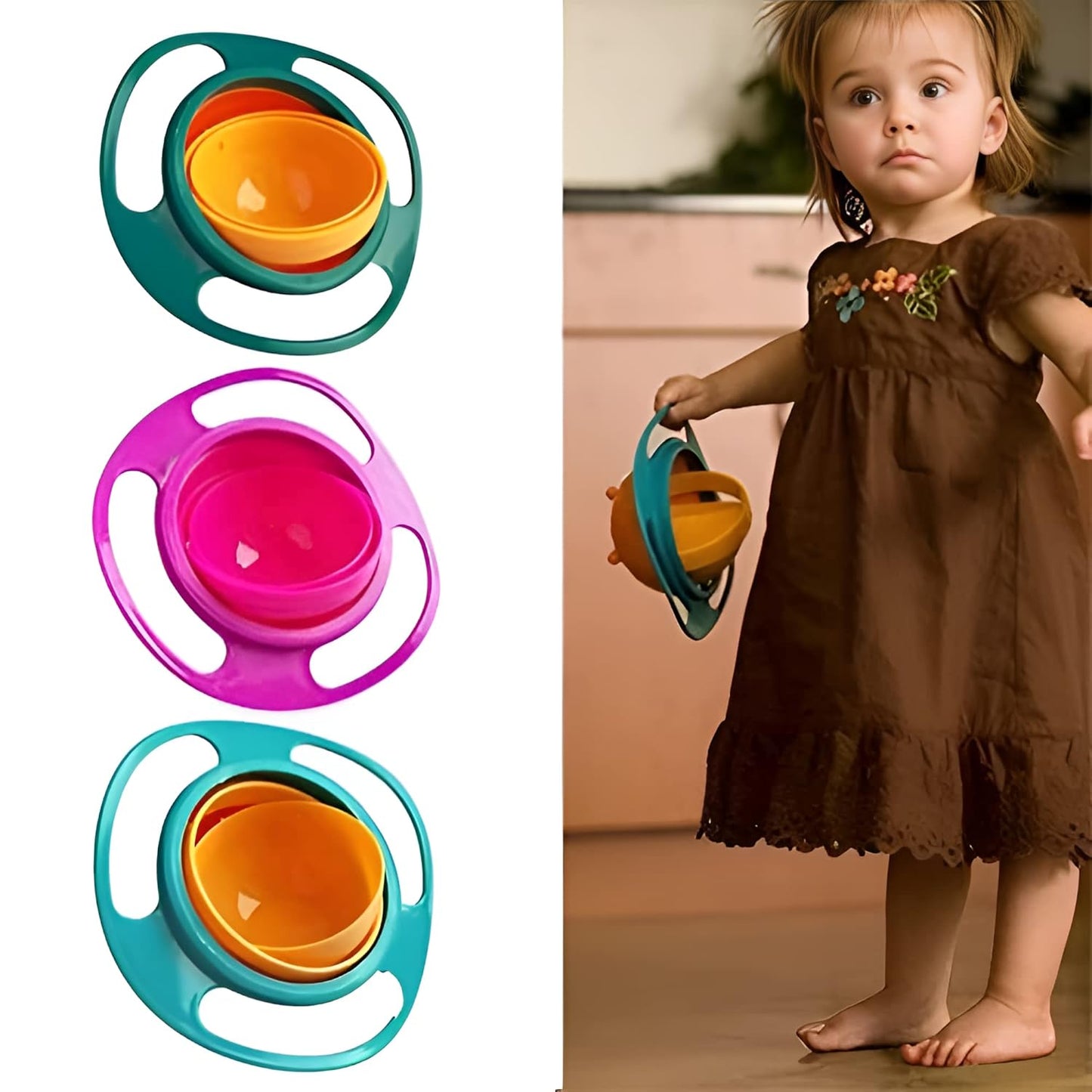 360 Degree Rotation Food Bowl