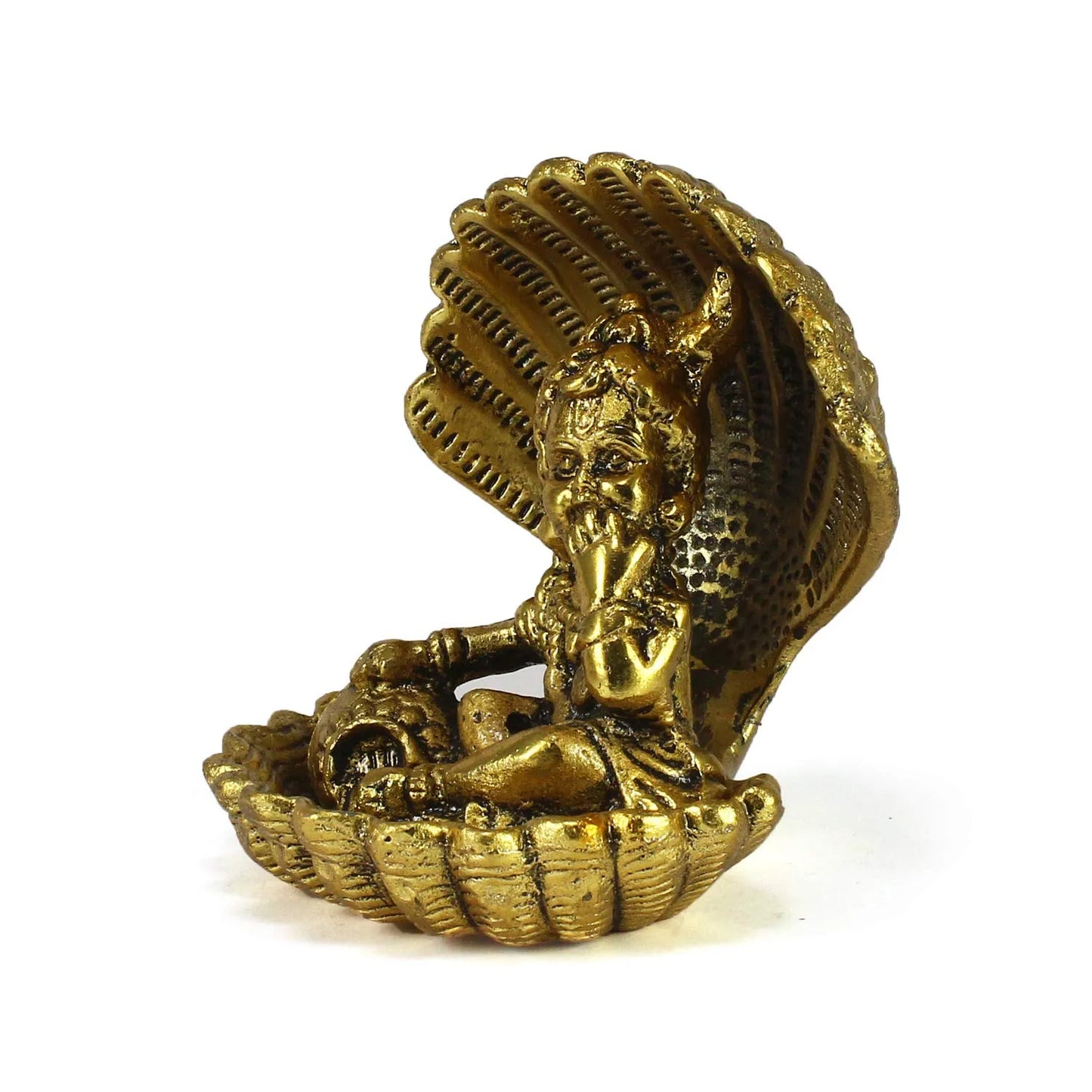 Golden Bal Gopal Krishna having Makhan Decorative Showpiece
