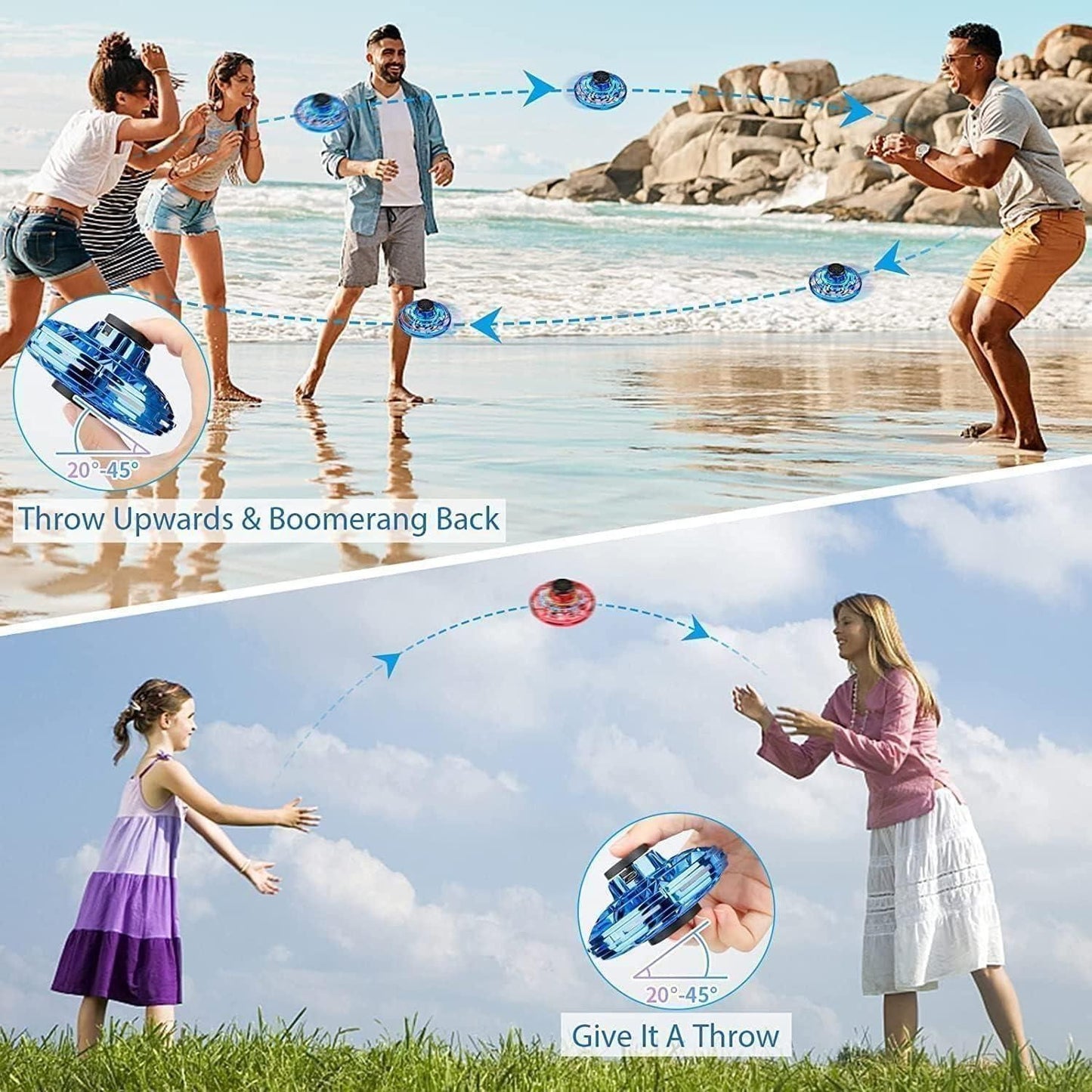 Magic Flying Orb Spinner Outdoor Toys (Assorted Color)