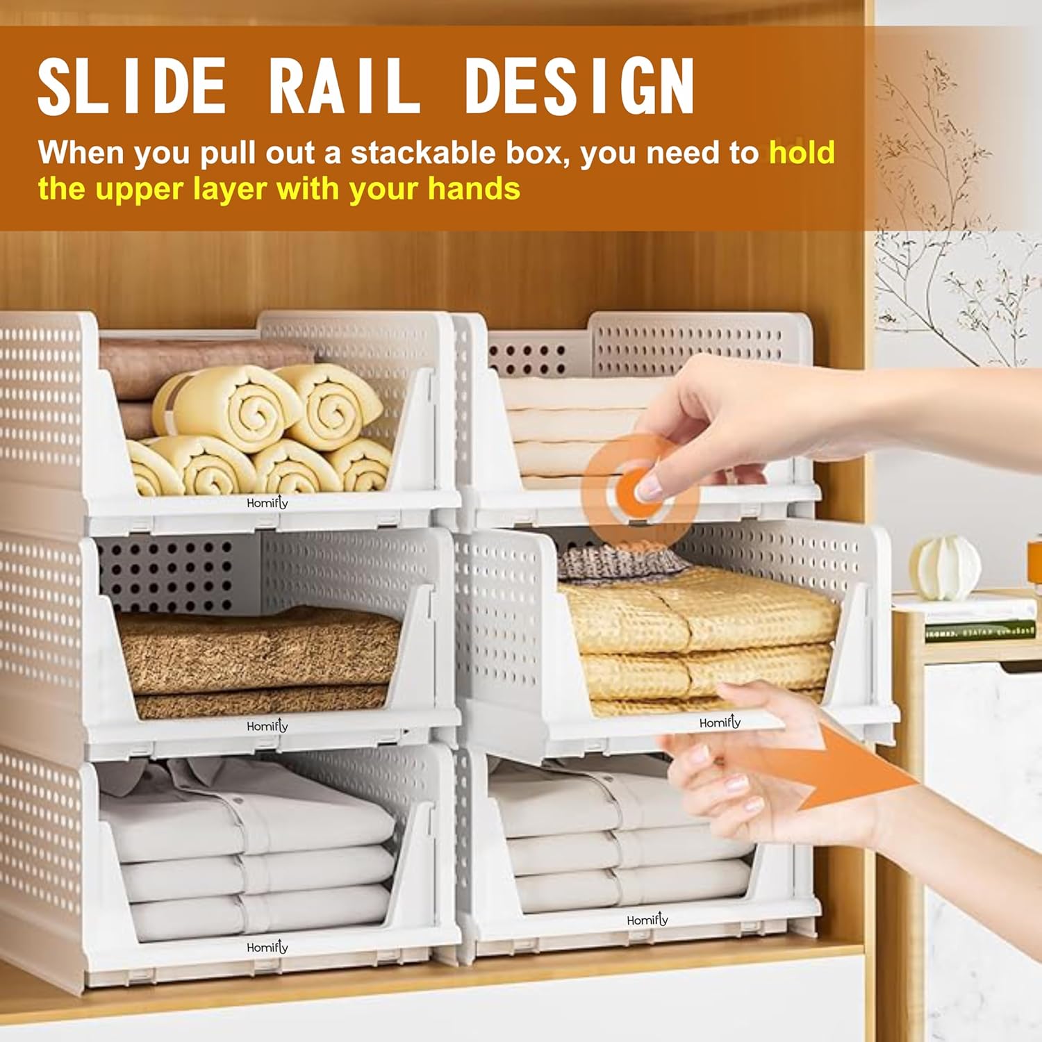 Multipurpose Foldable Stackable Wardrobe Cupboard Organizer for Clothes (Pack of 2)