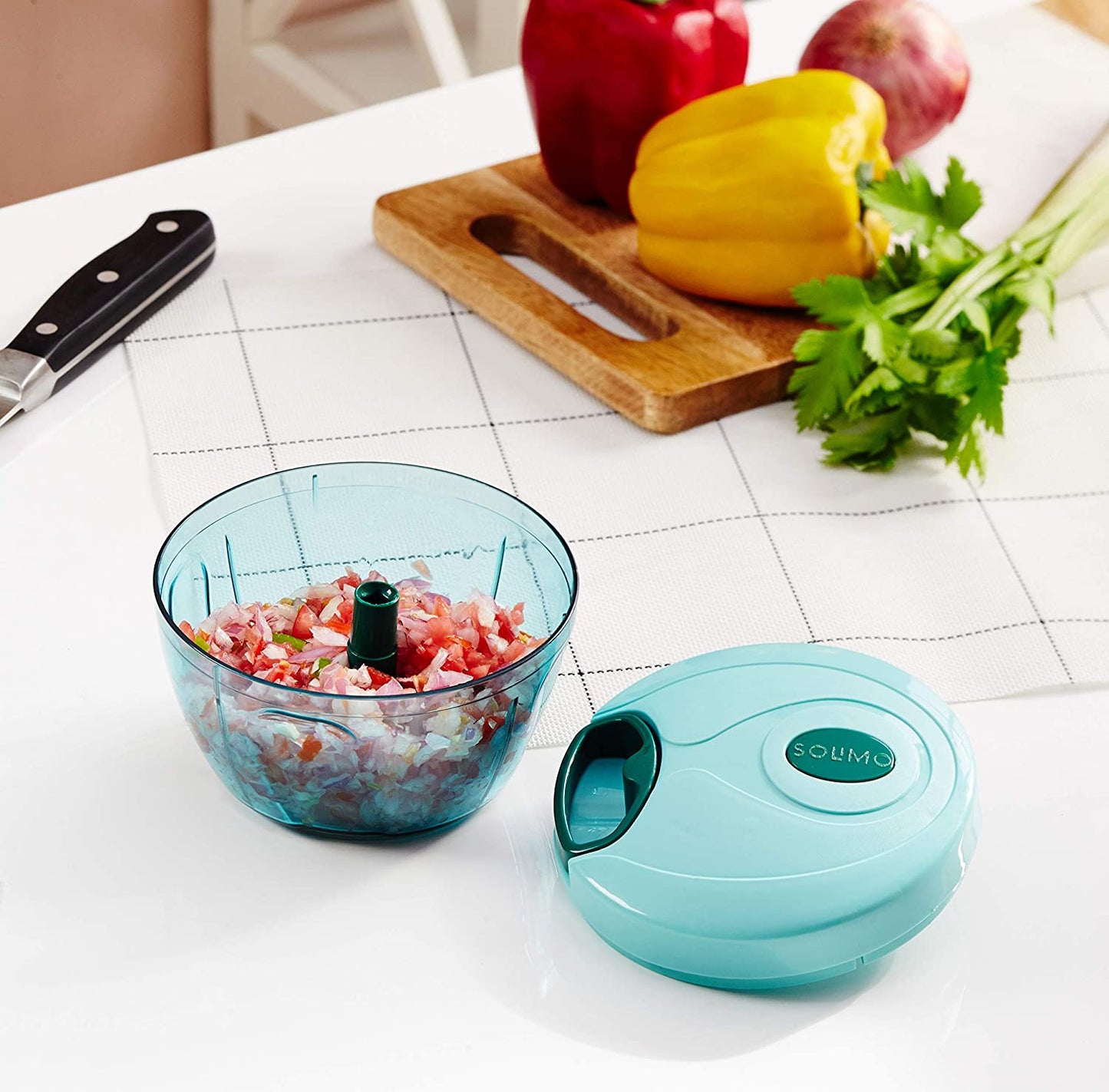 Mini Plastic Vegetable & Fruit Chopper (450ml)