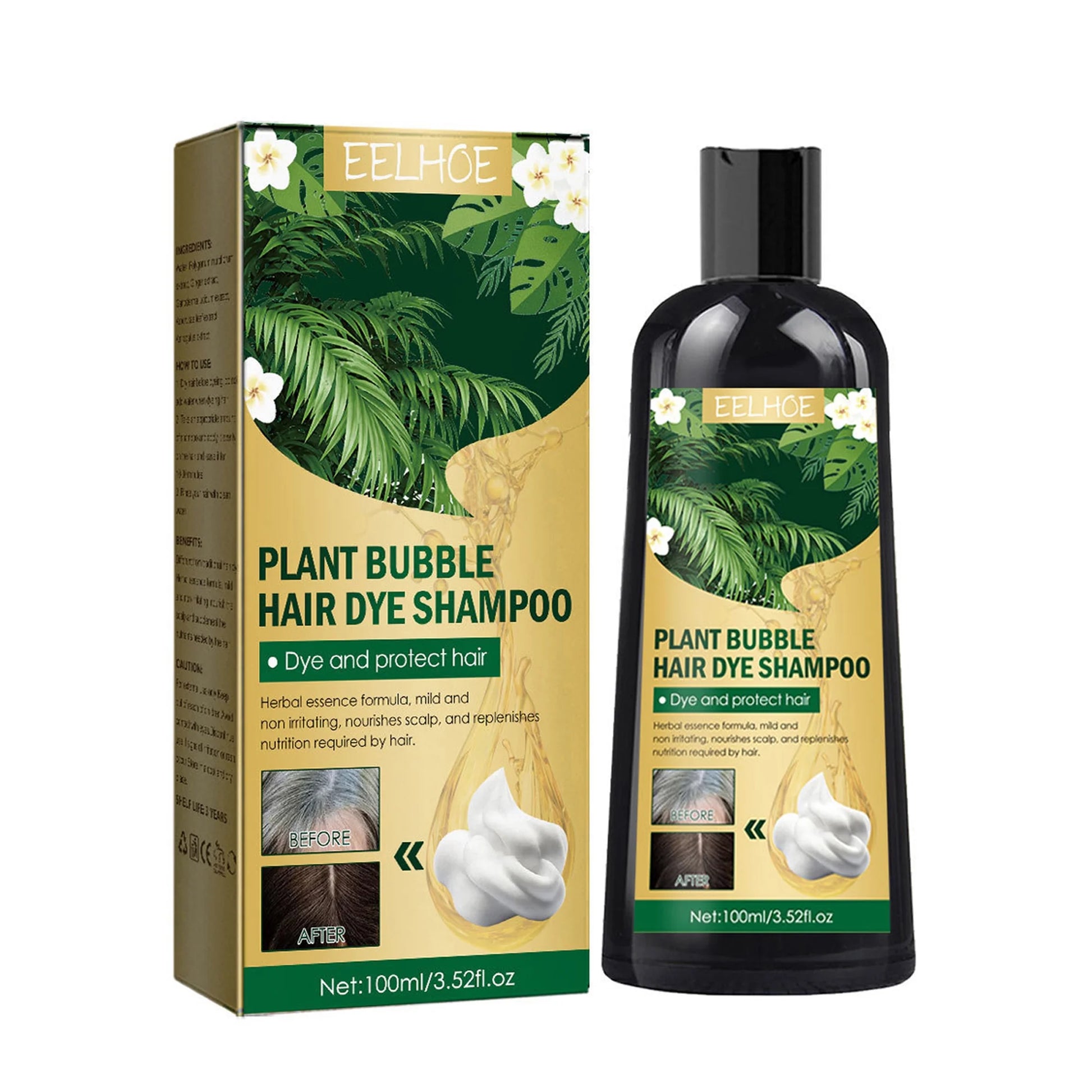 Unisex Natural Hair Dye Shampoo (200ml) Pack of 2