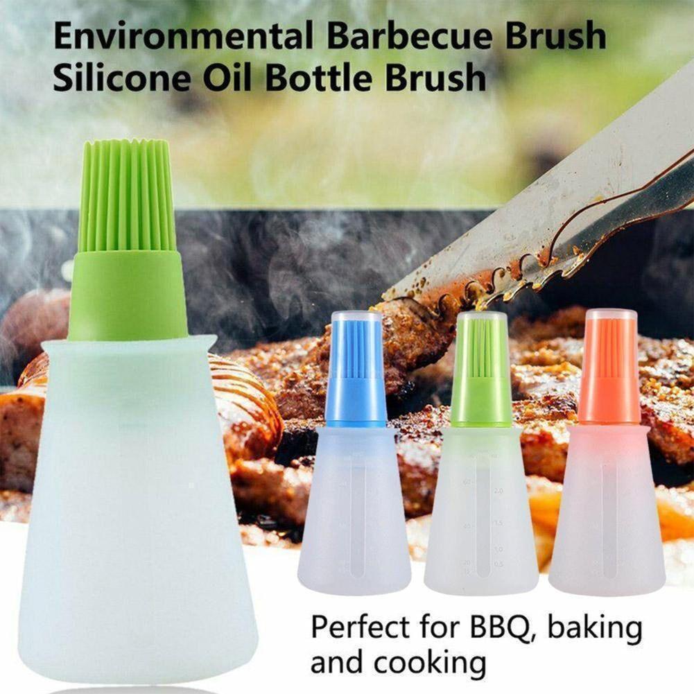 Silicone Oil Bottle with Brush - Safe and Easy Cooking Utensil for Your Kitchen