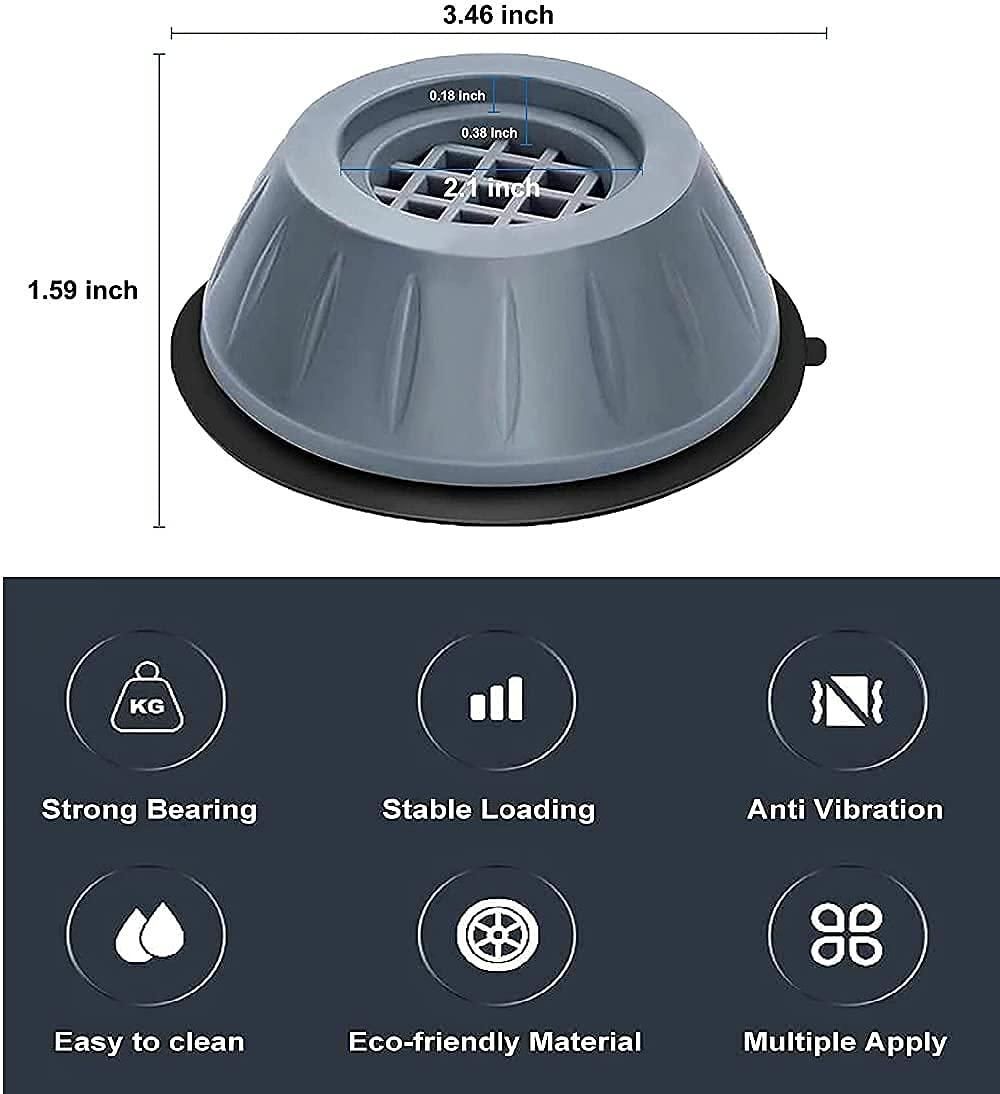 Anti Vibration Pad-Anti-vibration Pads For Washing Machine Shock Proof Feet - Set of 4