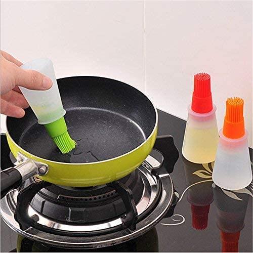 Silicone Oil Bottle with Brush - Safe and Easy Cooking Utensil for Your Kitchen
