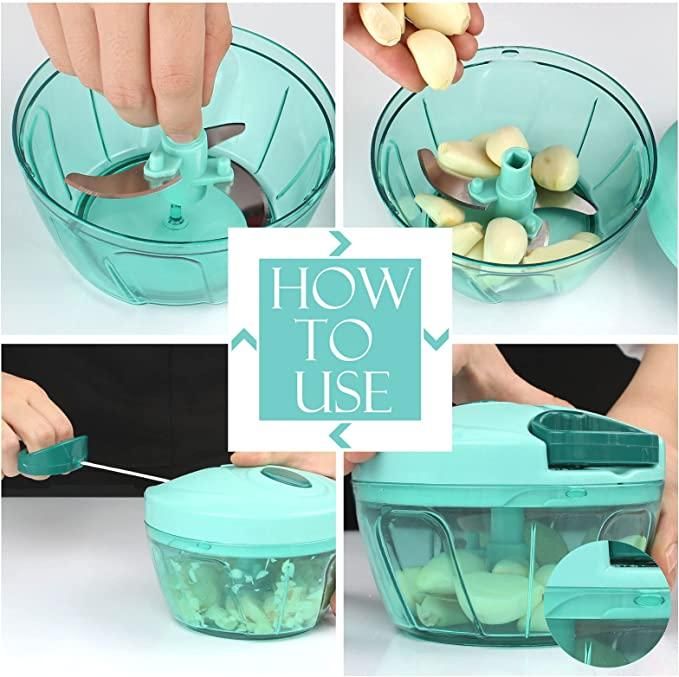 Mini Plastic Vegetable & Fruit Chopper (450ml)