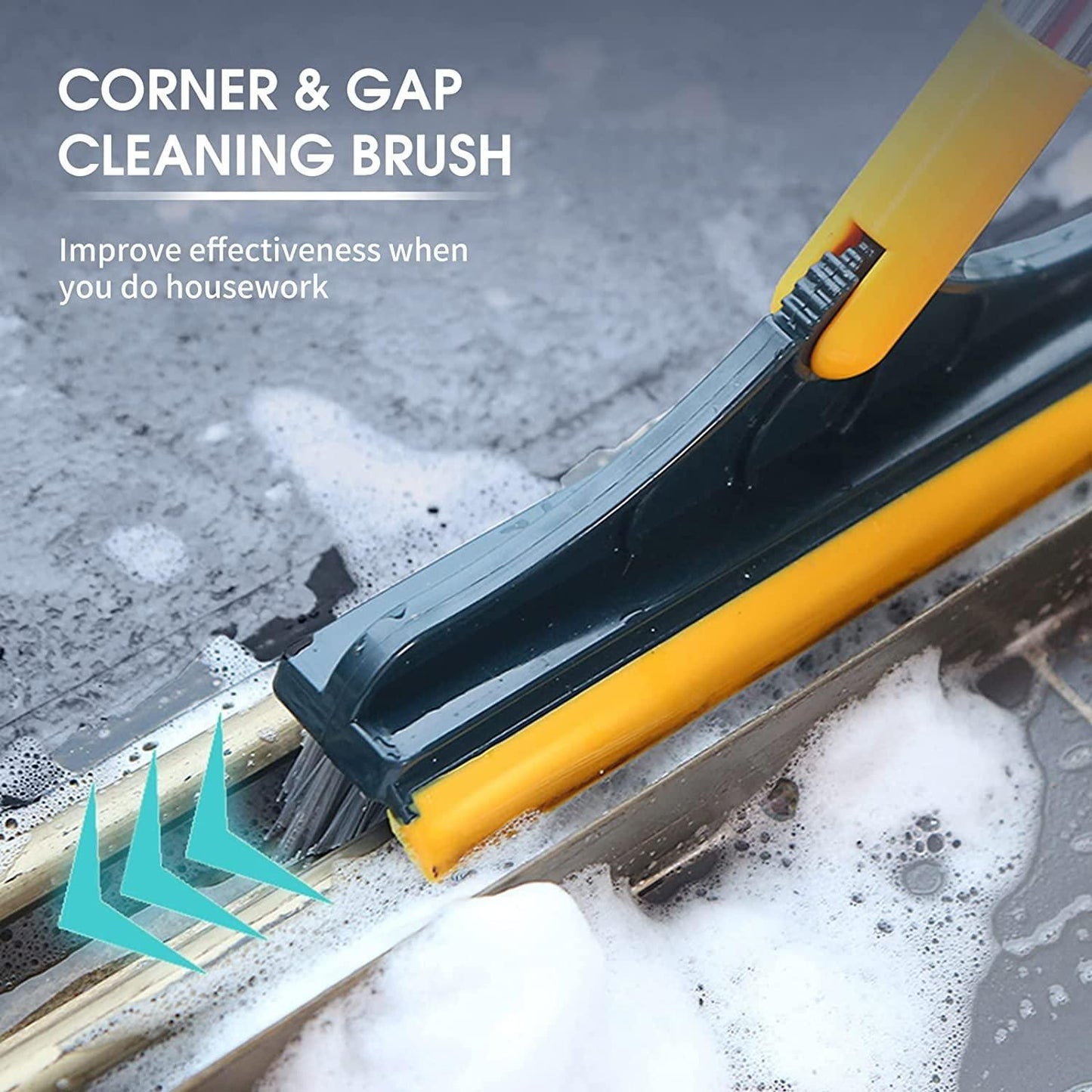 2in1 Floor Scrub Cleaning Brush Wiper