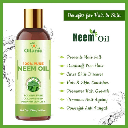 Herbal Neem and Olive Oil for Hair (100ml) Pack of 2