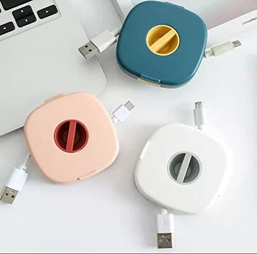 NVF USB Cable Management Retractable Cord Organizer 2-in-1 Cord Management