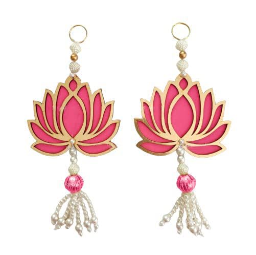 Lotus Hanging 10 Pcs MDF Floral Wall Hangings For Decor