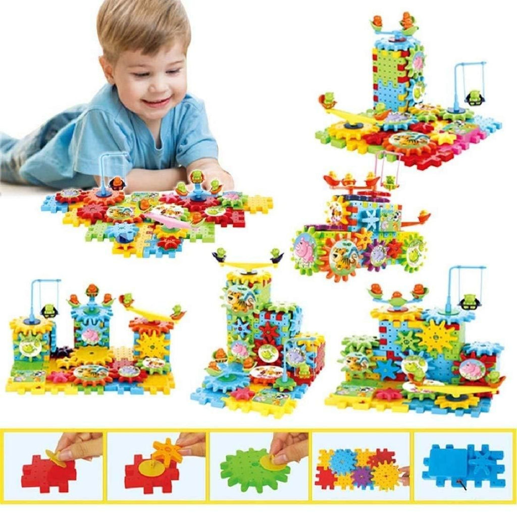 Battery Operated Rotating Building Blocks (81pcs)