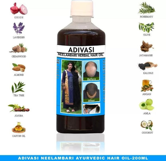 Neelambari Adivasi Herbal Hair Oil - Pack of 2