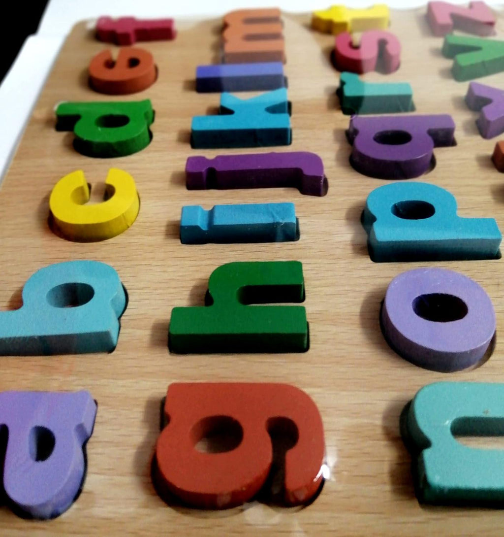 Wooden English Alphabets and Color Learning Educational Board