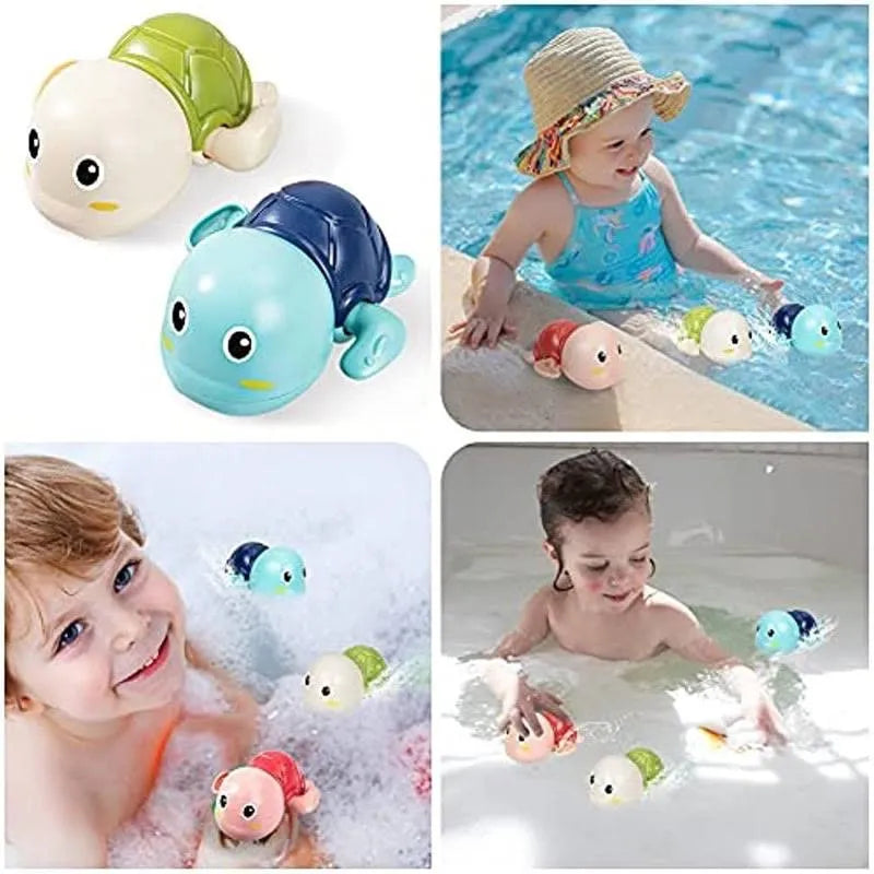 Cute Swimming Turtle Bath Toys for Kids Wind Up Toys