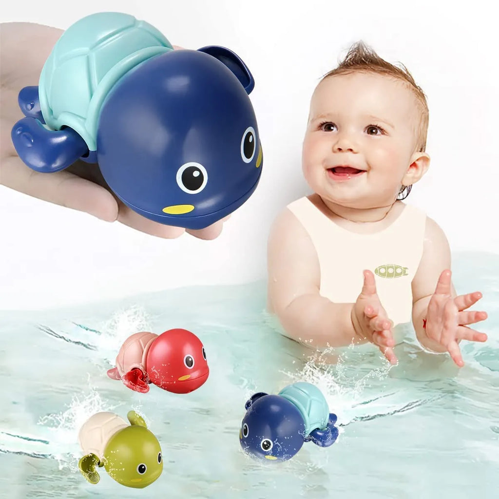 Cute Swimming Turtle Bath Toys for Kids Wind Up Toys