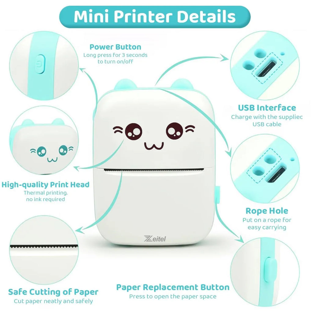 Inkless Bluetooth Pocket Printer
