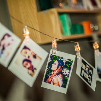 Home 16 LED Photo Clip String Lights for Hanging Photos Cards