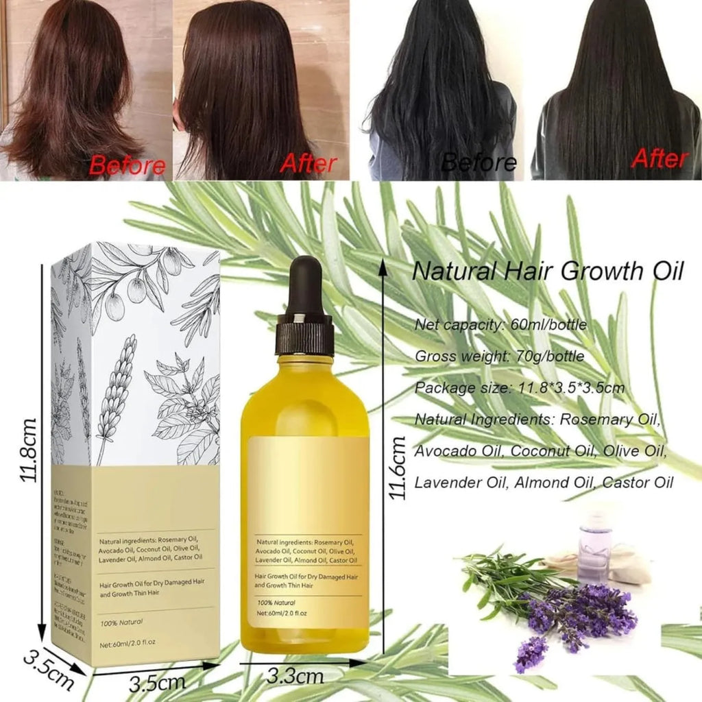 Natural Hair Growth Oil (Pack of 2)