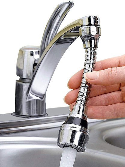 Faucet-360 Degree Flexible Stainless Steel Rotating 2 Modes Water Saving Faucet