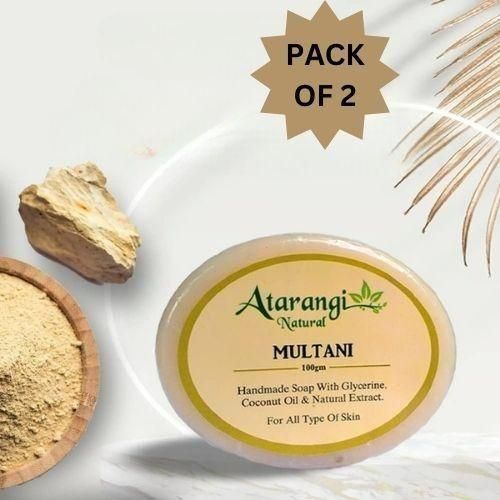 Multani Mitti handmade soap with Multani Mitti for remove pimple marks (Pack of 2)