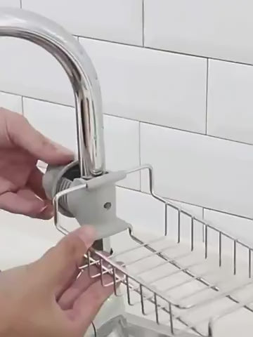 Stainless Steel Sink Kitchen Soap Sponge Holder