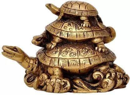 Three Tiered Turtle Tortoise Family For Home Decor - 12 cm