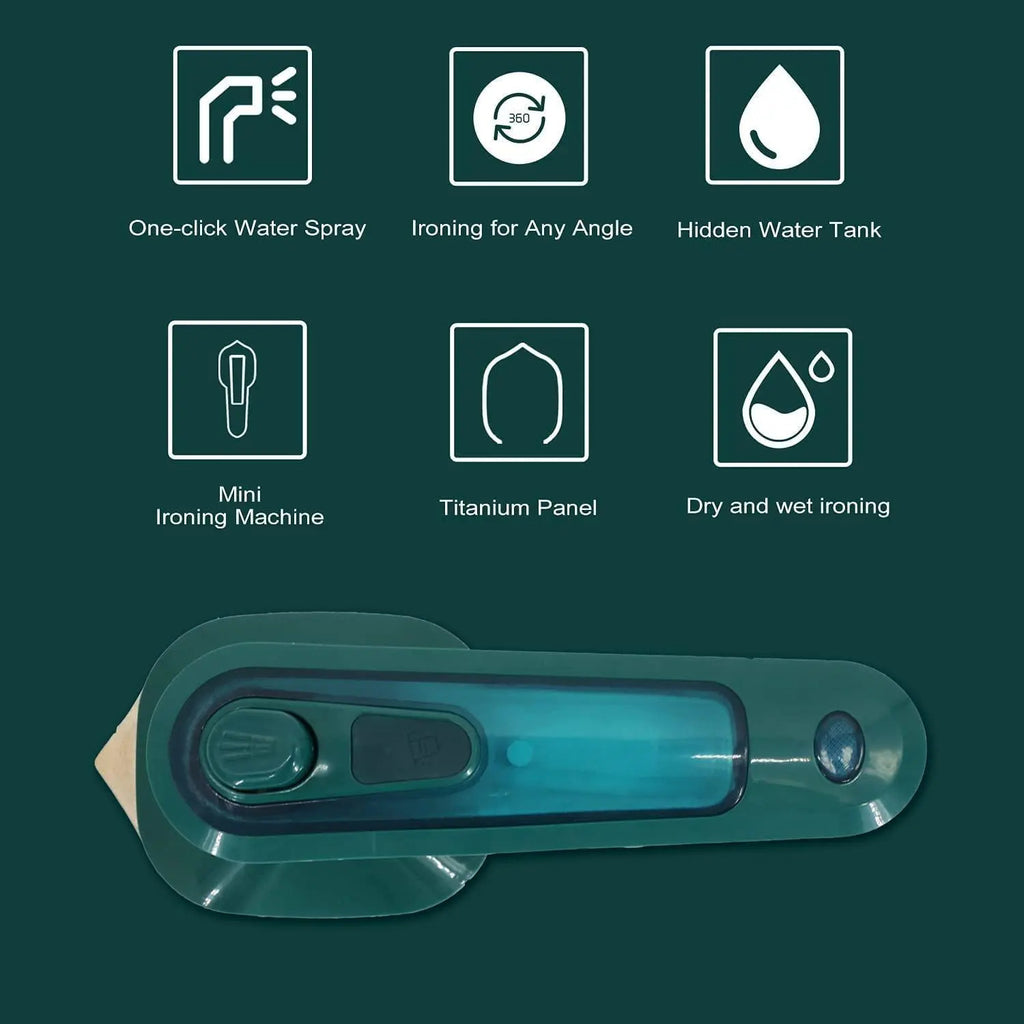 Portable Garment Steamer - Handheld Steam Iron for Travel and Home