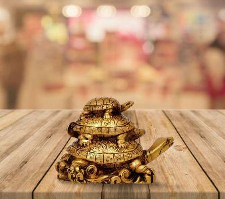 Three Tiered Turtle Tortoise Family For Home Decor - 12 cm