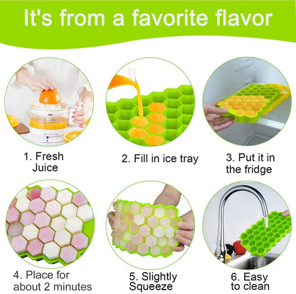 Green Silicone Ice Cube Tray (Pack of1)