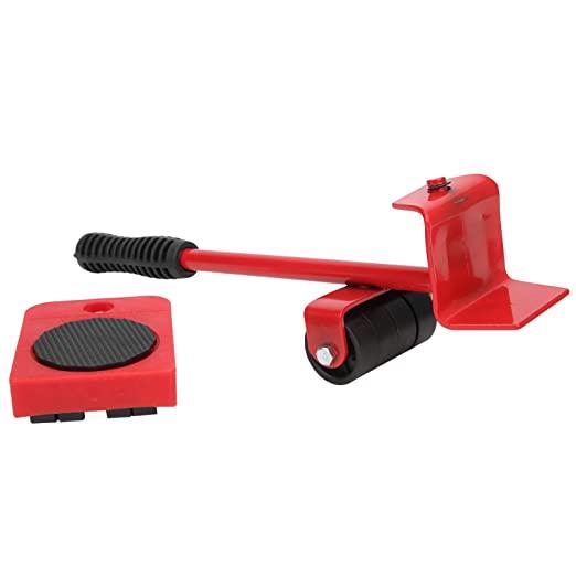 A bright red tool with a black handle is the central focus of this image. The tool appears in various sizes and orientations throughout the composition, suggesting that it may have multiple uses or be part of a set. The background is neutral and unremarkable, allowing the tool to stand out. Despite its prominence, the tool's purpose remains unclear, leaving room for interpretation and speculation.