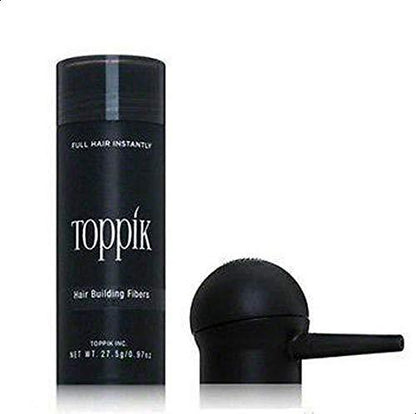 Cover bald spot with Toppik Hair Building Keratin-Derived Fibers
