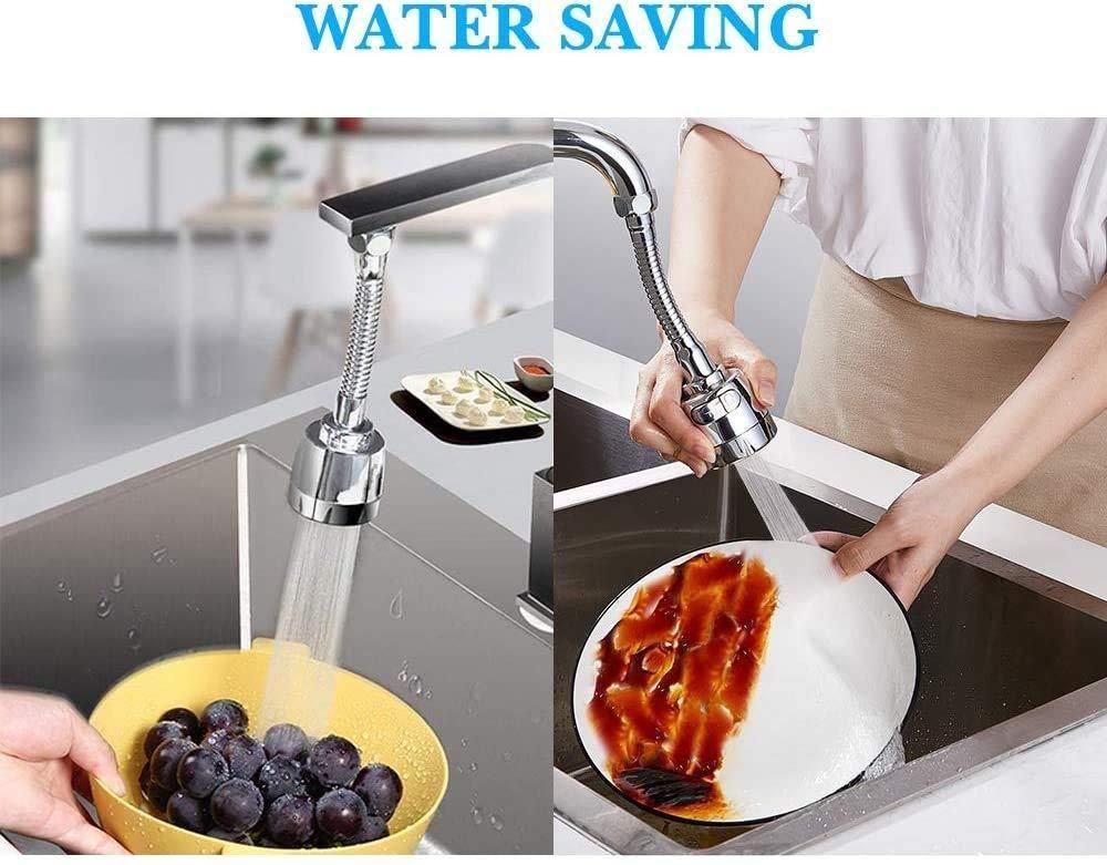 Faucet-360 Degree Flexible Stainless Steel Rotating 2 Modes Water Saving Faucet