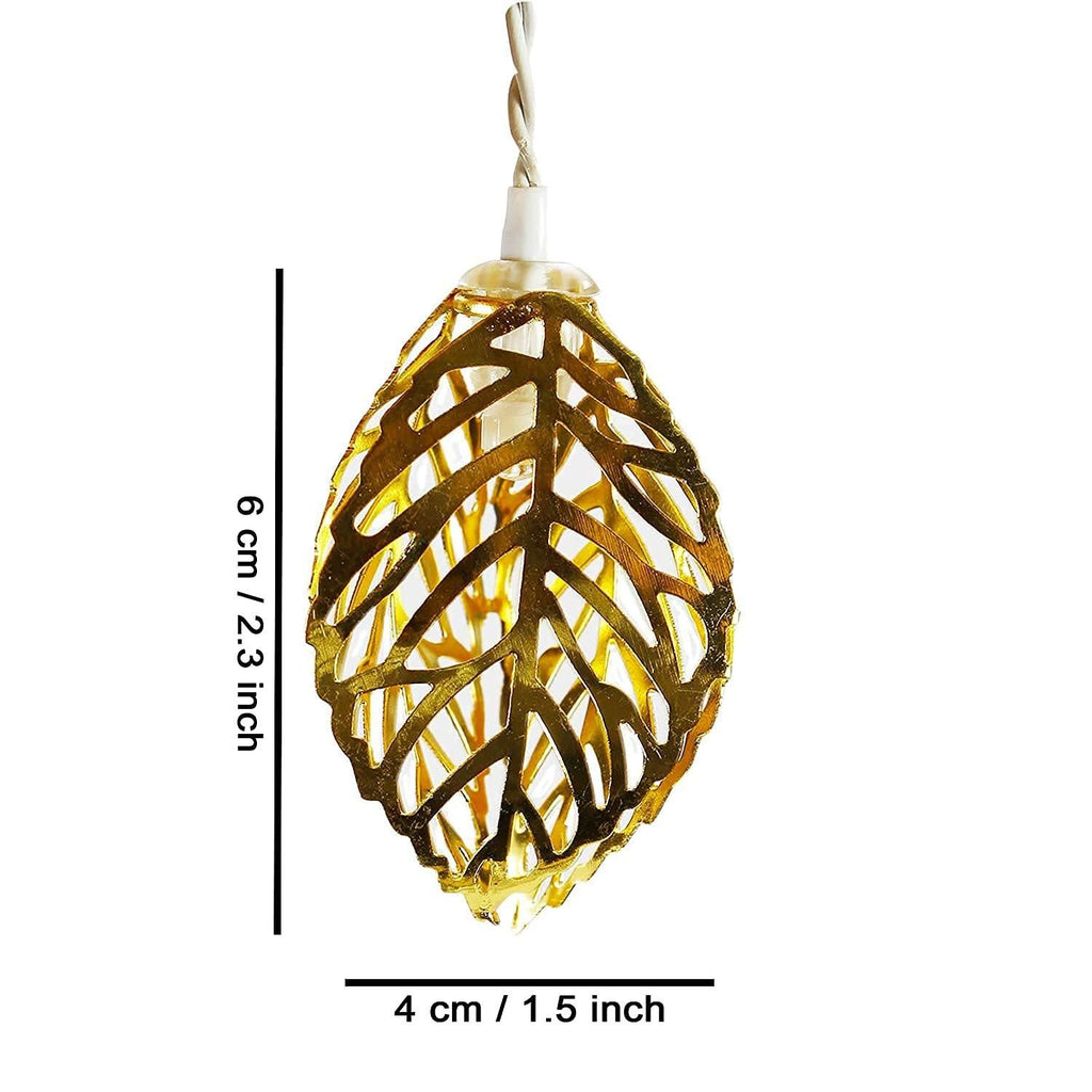 Metal Tree Leaf Shape Decorative LED Fairy String Starry Lights 14 2D Leaf