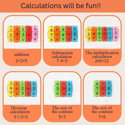 Magnetic Arithmetic Math Learning Toy (Pack of 1 With 6 Blocks)