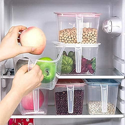 Unbreakable Airtight Multipurpose Fridge Storage Containers - 1000 ml (Pack of 6)