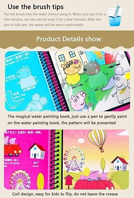 Reusuable Magic Water Colouring Book (Set of 4)