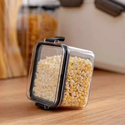 Air Tight Unbreakable Big Size 400 ml Square Shape Kitchen Storage Container - Set of 4