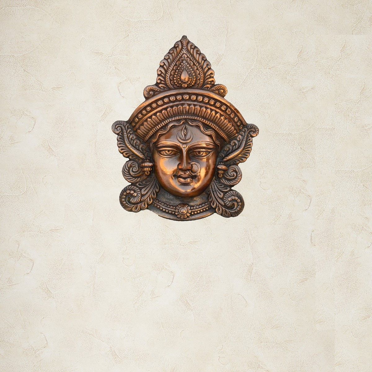 Metal Goddess Durga Wall Hanging