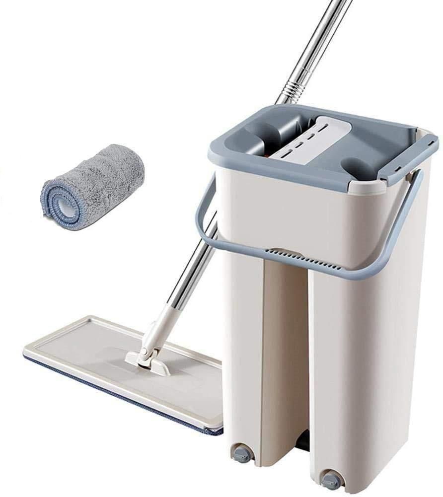 Mop-360 Rotatable Flat Mop and Bucket System with 1 Washable Microfiber Mops Pad
